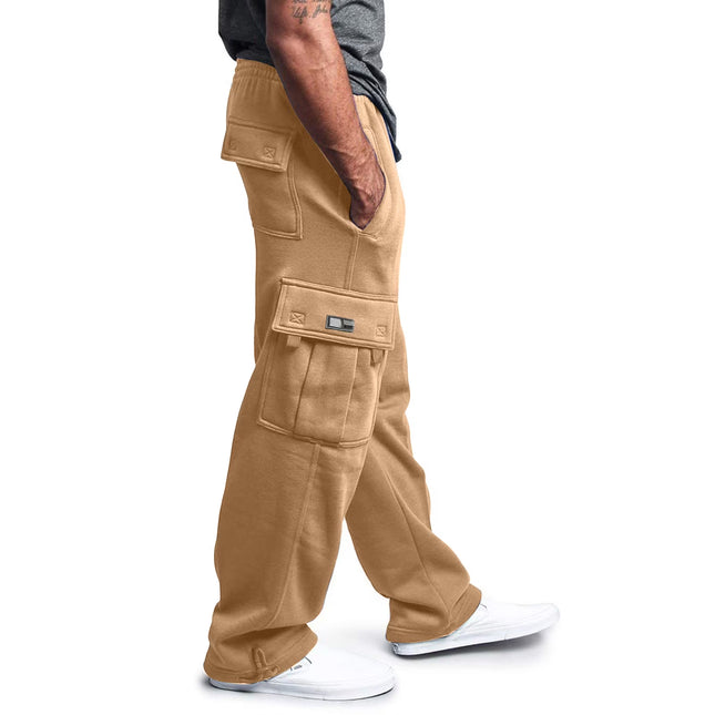 Men'S Jogger Pants-Regular and Big & Tall Sizes Sweatpants Rope Loosening Waist Solid Color Pocket Trousers Loose Sports Trousers