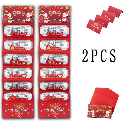 4PCS Christmas Money Holder with 6 Slots Xmas Gift Card Holder, Christmas Cash Gifts Surprise C-Ash Envelope, Jolly Santa Claus Money Holder for C-Hristmas Holiday Birthday Cash G-Ift Card Supplies