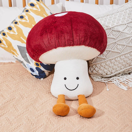 Mushroom Plush Cute Mushroom Plushie Stuffed Animals Pillows Home Decor Kids Gift Red Mushroom Pillows Plush 10.2 Inches