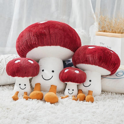 Mushroom Plush Cute Mushroom Plushie Stuffed Animals Pillows Home Decor Kids Gift Red Mushroom Pillows Plush 10.2 Inches