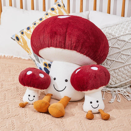 Mushroom Plush Cute Mushroom Plushie Stuffed Animals Pillows Home Decor Kids Gift Red Mushroom Pillows Plush 10.2 Inches