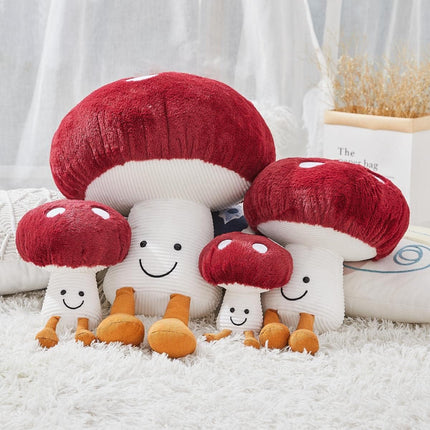 Mushroom Plush Cute Mushroom Plushie Stuffed Animals Pillows Home Decor Kids Gift Red Mushroom Pillows Plush 10.2 Inches
