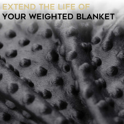 Exclusive Cooling Rayon & Cozy Velvet Dual-Sided Cover for Weighted Blanket (60''X80'') - Light Grey