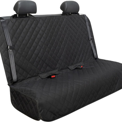 Bench Car Seat Cover Protector - Waterproof, Heavy-Duty and Nonslip Pet Car Seat Cover for Dogs with Universal Size Fits for Vehicles, Trucks & Suvs(Black)