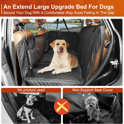 Dog Car Seat Cover, Dog Hammock for Car Backseat, Non Inflatable Seat Cover for Back Seat,Hard Bottom Back Seat Protector for Cars,Trucs & Suvs